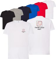 męska KOSZULKA SLIM FIT HAFT TWOJE LOGO NAPIS firmowa reklamowa 10 szt