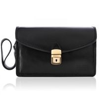 czarna elegancka skórzana saszetka męska paolo peruzzi n06-bl