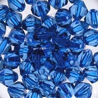 KRYSZTAŁKI PLASTIK DIAMENT NIEBIESKIE 6MM 100SZT