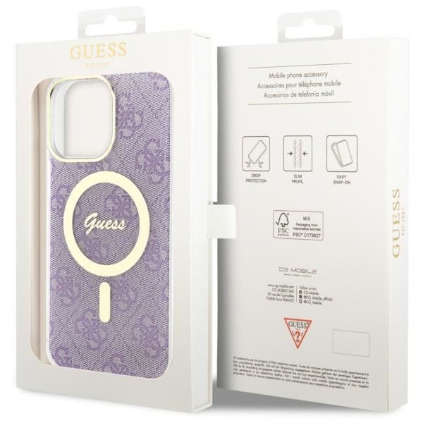 Etui Guess do iPhone 14 Pro Max, Fioletowy, MagSafe zdjęcie 8