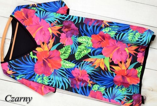 LUŹNA KOBIECA TUNIKA BLUZKA PLUS SIZE V dekolt XL/XXL różne wzory mix 700 na Arena.pl