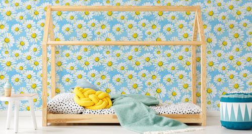 Tapeta w Rolce Stokrotki Malowane Akwarelą do Pokoju Dziecka na Arena.pl