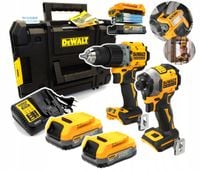 DEWALT ZESTAW WKRĘTARKA ZAKRĘTARKA 18V 2*1.7AH