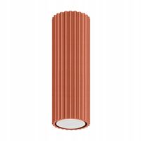 Lampa sufitowa punktowa czerwona okrągła karbowana tuba 20 cm spot Sollux
