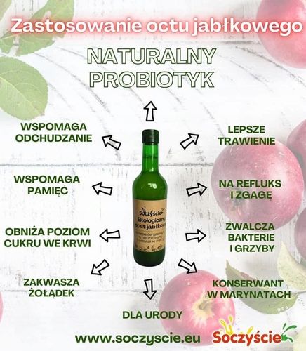 Ekologiczny ocet jabłkowy 500ml na Arena.pl