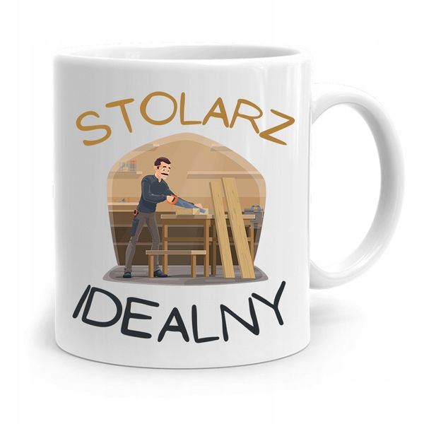 Kubek Prezent Dla Stolarza Stolarz Idealny Z Nadrukiem Ze Zdjęciem zdjęcie 1