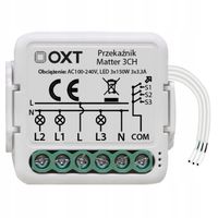 OXT Mini Przekaźnik 3 Obwody Matter WiFi HomeKit Google Home Alexa TUYA