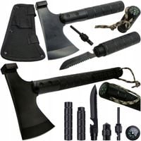 SIEKIERA TOPOREK Zestaw Survivalowy Młotek Nóż Piła Krzesiwo Gwizdek