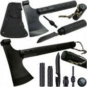 SIEKIERA TOPOREK Zestaw Survivalowy Młotek Nóż Piła Krzesiwo Gwizdek