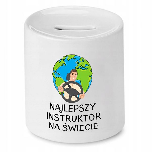 Dla Instruktora Skarbonka Najlepszy Na Świecie Z Nadrukiem Ze Zdjęciem zdjęcie 1