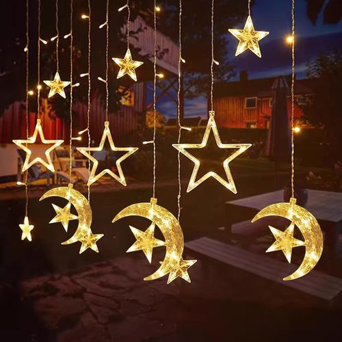 Oświetlenie Lampki z Gwiazdami i Księżycem 3,5 m 8 Trybów Migania na Arena.pl