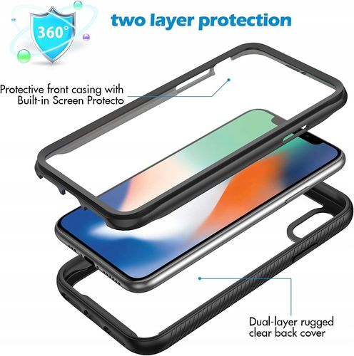 ETUI PANCERNE PRZÓD I TYŁ ARMOR 360 DO IPHONE X/XS na Arena.pl