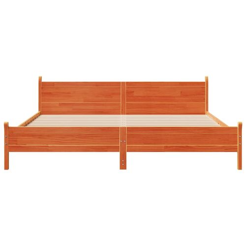 Łóżko bez materaca, woskowy brąz, 200x200 cm, drewno sosnowe na Arena.pl