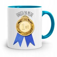 Dla Baristy Baristki Kawiarki Kubek Błękitny Z Nadrukiem Ze Zdjęciem