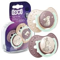 LOVI Smoczek uspokajający NIGHT&DAY GIRL 2 sztuki 18 m+