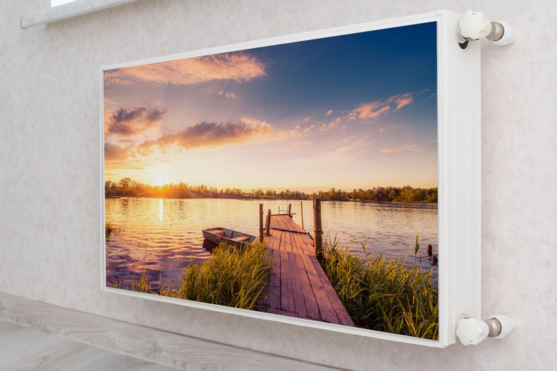 MASKOWNICA Magnetyczna Na Kaloryfer Zachód Słońca Jezioro 100cm x 60cm zdjęcie 4