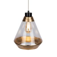 Loftowa lampa wisząca MISTRAL 15820104 szklany zwis złoty przezroczysty
