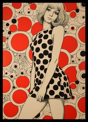 Plakat 29,7x42cm Czerwone Kropki na Arena.pl