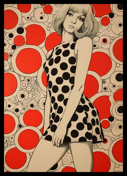 Plakat 29,7x42cm Czerwone Kropki zdjęcie 2