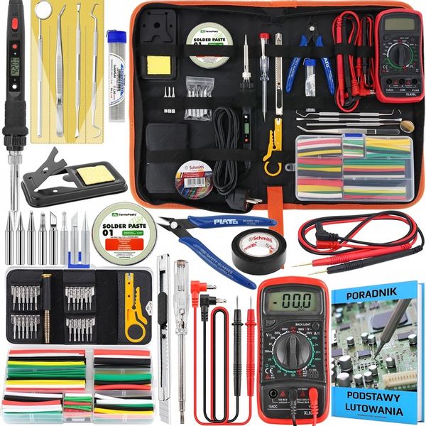 LUTOWNICA PRECYZYJNA KOLBOWA S801A 80W Z REGULACJĄ TEMPERATURY ZESTAW 52w1 zdjęcie 1