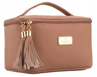 Kosmetyczka kuferek na kosmetyki elegancki uchwyt pojemna Peterson