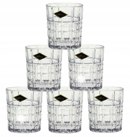 Kryształowe solidne ciężkie szklanki whisky BOHEMIA Diplomat 320ml 6 sztuk