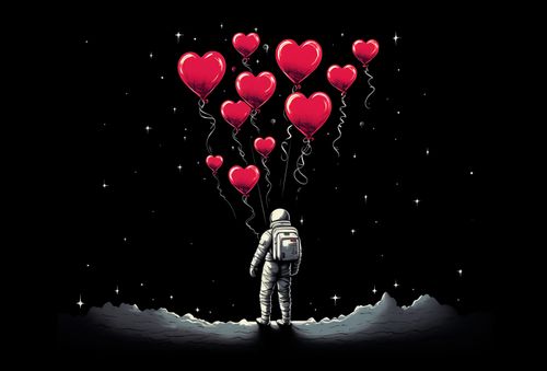 Plakat 60x40cm Astronauta Własnych Celi na Arena.pl