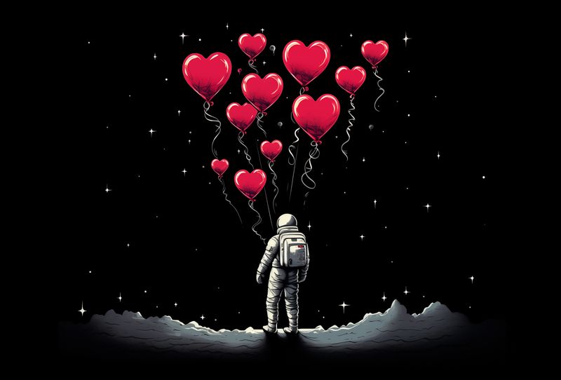 Plakat 60x40cm Astronauta Własnych Celi zdjęcie 2