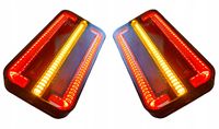 LAMPY LED TYLNE LEDOWE PARA KOMPLET 12-24V DO PRZYCZEP NACZEP 3 FUNKCJE
