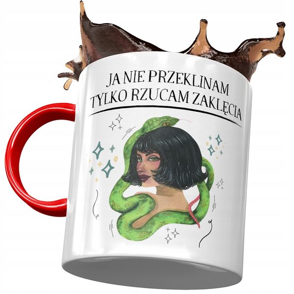 Kubek Czerwony Śmieszny Ja Nie Przeklinam Z Nadrukiem Ze Zdjęciem zdjęcie 1