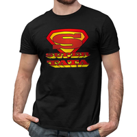 Supertata - męska koszulka na prezent dla taty L Czarny T-shirt - męski