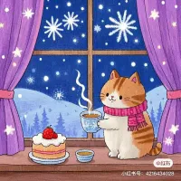 Malowanie po numerach 40x50cm Kotek z tortem
