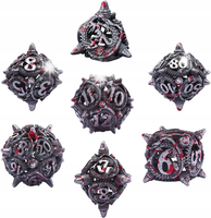 Kostki Kości Wielościenne do Gry Dungeons and Dragons Metalowe x7