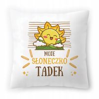 Poduszka Biała 40X40 Cm Dla Tadka Syna Dziecka Z Nadrukiem Ze Zdjęciem
