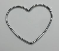 Obręcz metalowa SERCE SREBRNE do łapacza snów 12cm