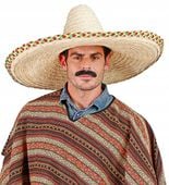 MAXI SOMBRERO MEKSYKAŃSKIE XL NATURALNE 65CM