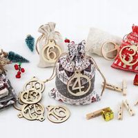 KALENDARZ ADWENTOWY DIY WISZĄCY WORECZKI DO UZUPEŁNIENIA JUTOWE NEXO