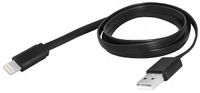 KABEL USB IPHONE Lightning 1m 8PIN Czarny Płaski 100cm 8471