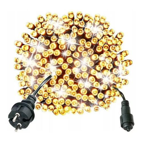 Lampki Choinkowe 1000 LED 72 m Białe Ciepłe Flash Zewnętrzne Wewnętrzne na Arena.pl