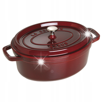 Staub La Cocotte Garnek żeliwny owalny 4.2 ltr grenadynowy ORYGINAŁ FRANCJA