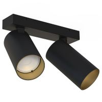 Czarna lampa natynkowa Mono 7766 reflektorowa do przedpokoju czarna