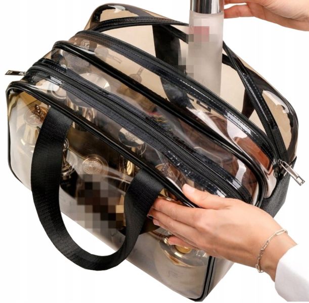 Torba Do Samolotu Ryanair Kosmetyczka 2 Zamki Pcv zdjęcie 3