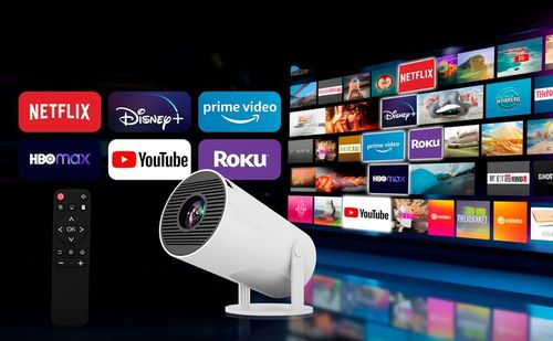 PROJEKTOR HY300 PRO 2025 NOWA WERSJA 4K HD WIFI PRZENOŚNY SMART na Arena.pl