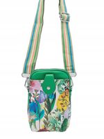 Maxfly - torebka rowerówka portfel etui na telefon kwiaty zielony FL7016