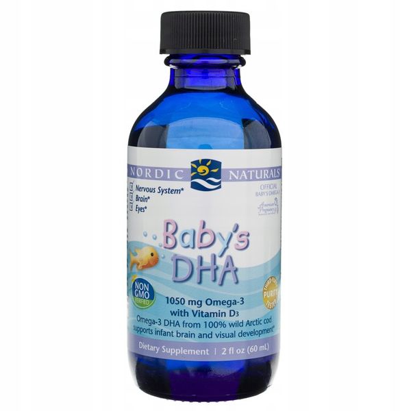 Nordic Naturals Babys DHA Omega 3 Tran Dla Dzieci Wygodny Zakraplacz 60ml zdjęcie 6