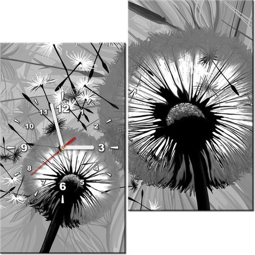 60 60CM ZEGAR DMUCHAWCE CZERNI BIELI OBRAZ ŚCIENNY PŁÓTNO RAMA na Arena.pl