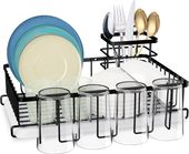 TONLEA ociekacz do naczyń stojak kuchenny stal nierdzewna czarny