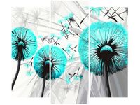 90 80CM OBRAZ T3 ELEM DMUCHAWCE TURKUSIE DRUK ŚCIENNY