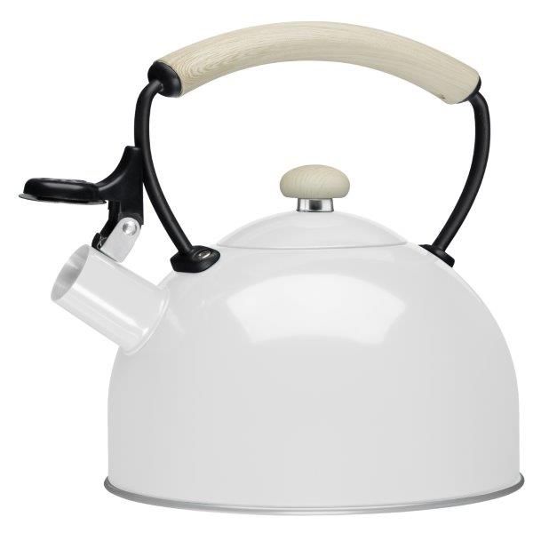 Czajnik stalowy ALEXANDER z gwizdkiem 2,3 l biały matowy zdjęcie 3