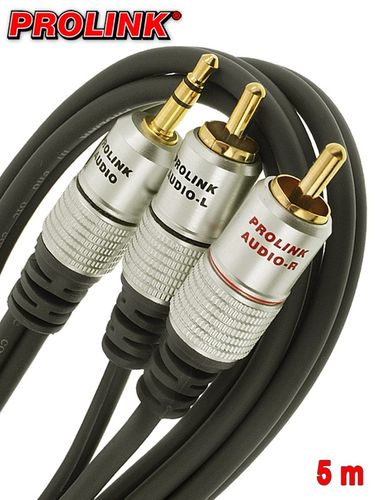 Prolink Exclusive kabel Jack 3,5 mm - 2RCA 5 m na Arena.pl